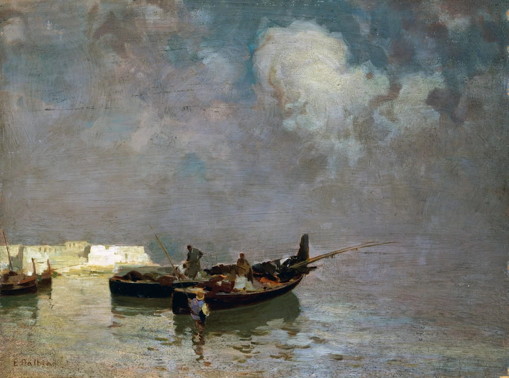Scena di pesca a Napoli